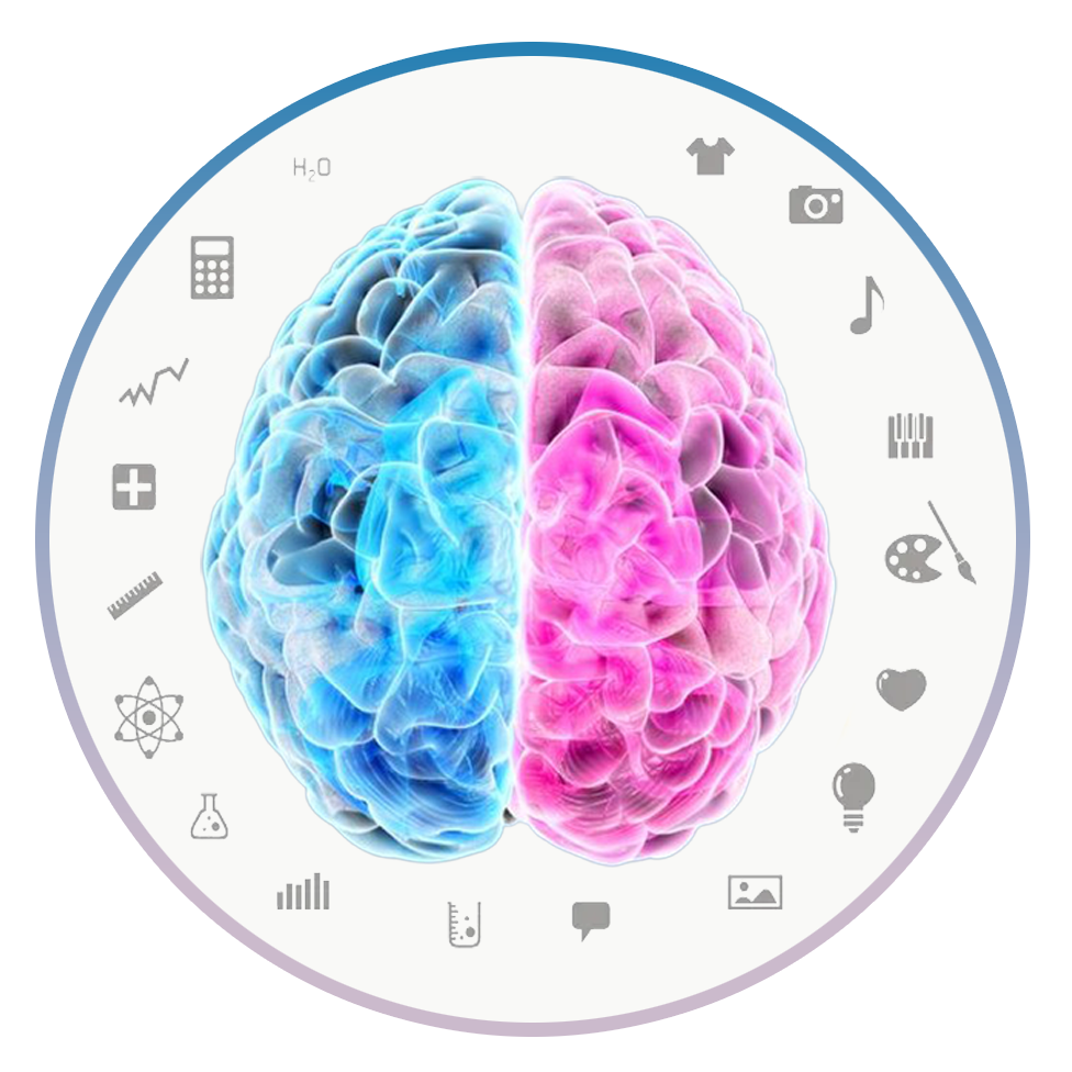 Ilustración del área de Psiquiatría: cerebro y funciones mentales